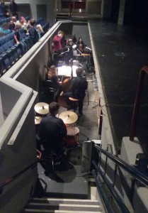 A live orchestra, directed by Grant Sears, accompanies the singers during North Thurston High School's Bye Bye Birdie.