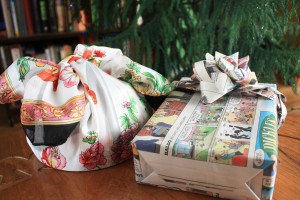 Creative, recycled or reusable gift wrap help reduce waste during the holidays.