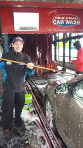 Ryan Taylor is hard at work at Shur Kleen Car Wash where he gets to interact with people and be around cars - a true passion of his.