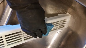 Deep cleaning all parts of your microwave a few times a year, including the vent, can make weekly cleanings much easier.