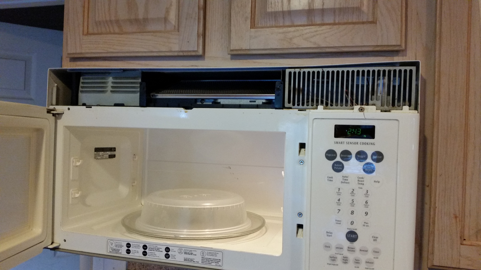 how to clean microwave vents