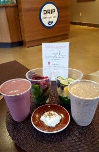 Fresh and healthy fruit smoothies are now offered at Drip Espresso Bar.