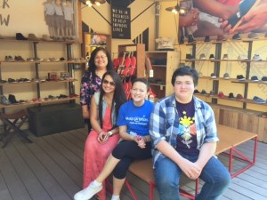TOMS hosted Allison and her family at their Los Angeles headquarters on February 18, 2016. Photo courtesy: Make-A-Wish