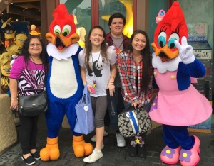 The Christensen family enjoyed a day together at Universal Studios Hollywood as part of Allison's Make-A-Wish trip.