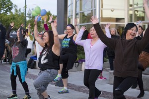 Zumba takes to the streets at the 2015 Spring Arts Walk and will be seen again this year.  Photo courtesy City of Olympia.