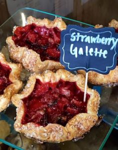 Seasonal, hand-made pastries are a signature at Drip Espresso like these Spooners Strawberry Gallettes.