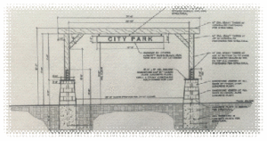 Among the projects that will receive a boost fromthe Port is  Tenino’s new park entrance which is now under construction.  Photo courtesy: Port of Olympia