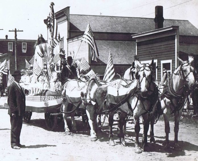 Tenino 1910 Fourth of July Lady Liberty tenino fourth of july history