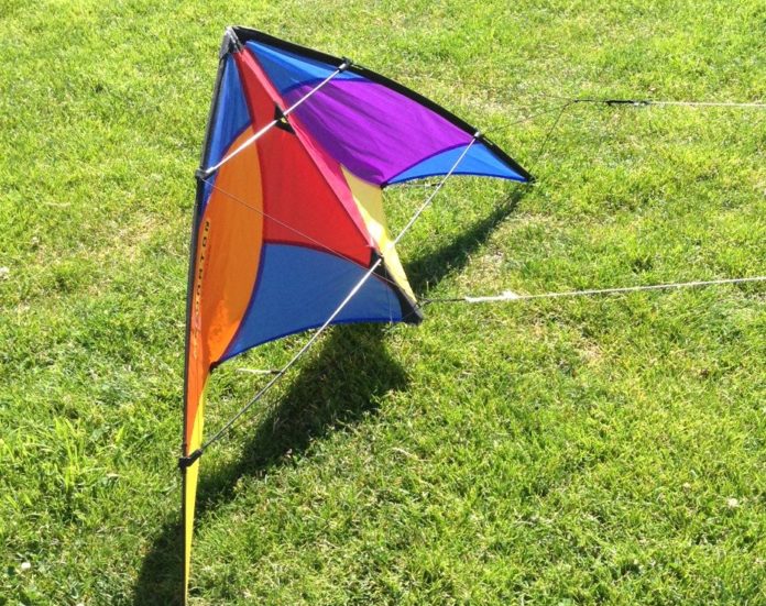 Kite Propped for flight kite flying