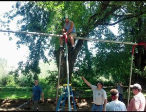 Bucoda Improvement Club Volunteers Swing Set