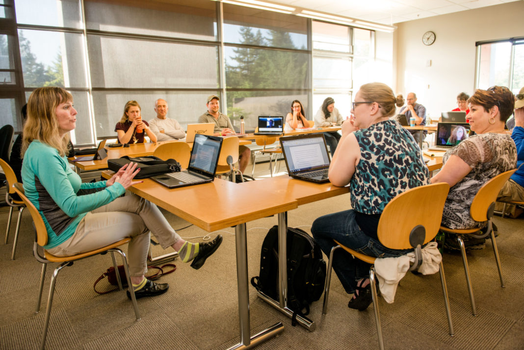 Evergreen students in classroom