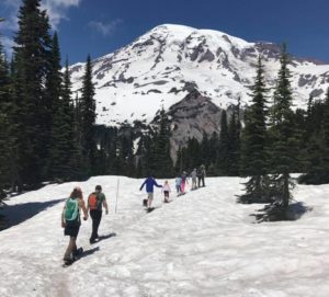 Get Outside Olympia snowshoeing adventure