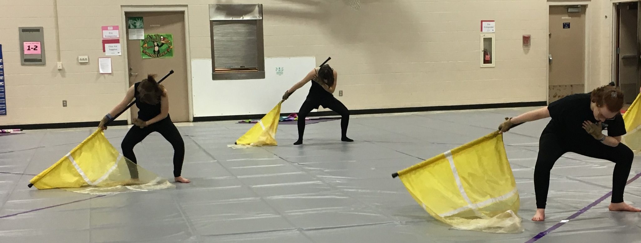 North Thurston High School Winterguard art of flags
