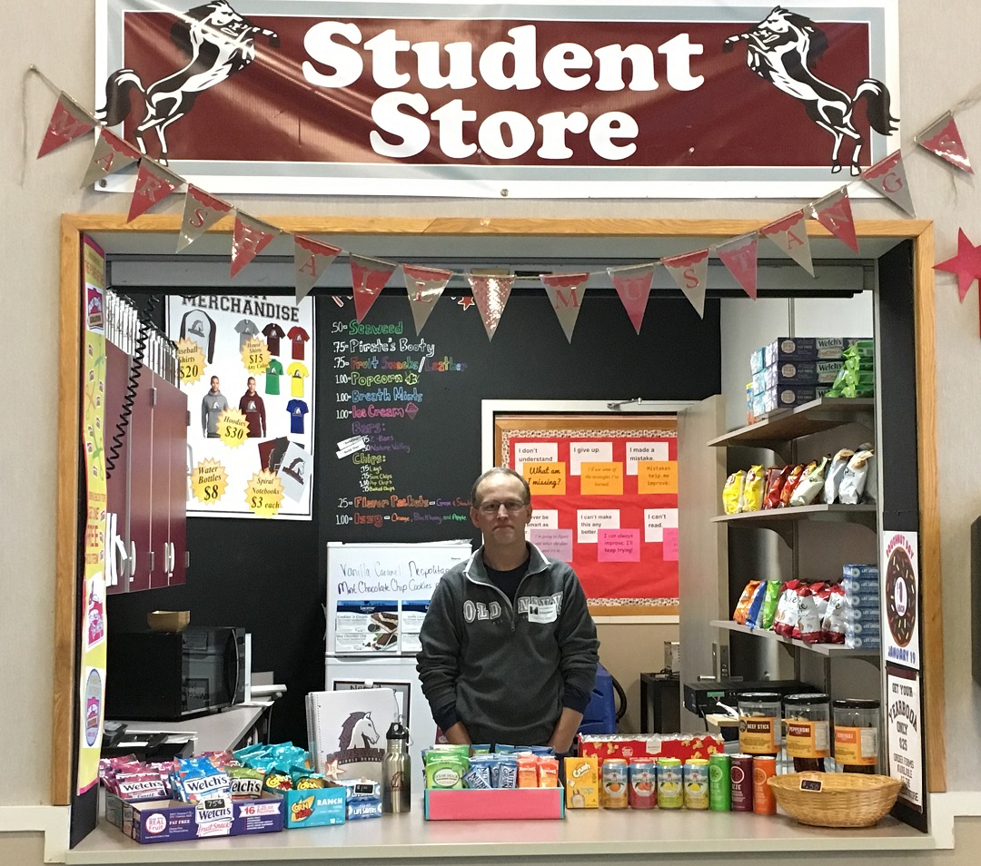 Student store volunteer