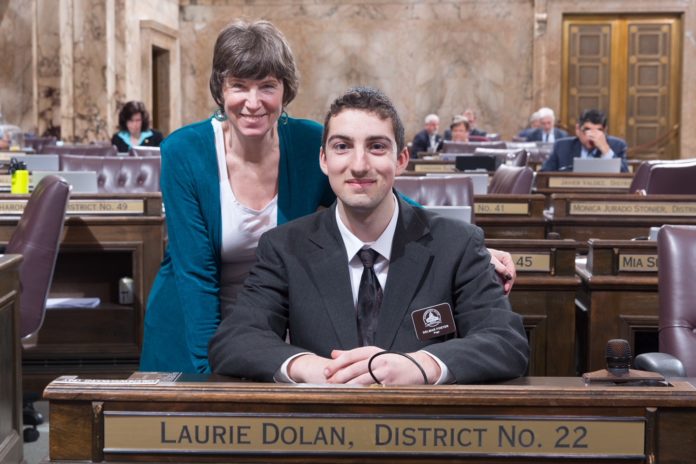 Rep. Dolan with Page Delmar Foster, March 5th, 2018