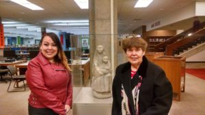 Jen and Chryss at Evergreen library