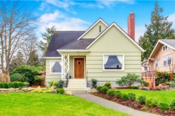 House with landscaped yard web