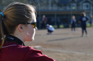 Peyton Uznanski Capital High School fastpitch game