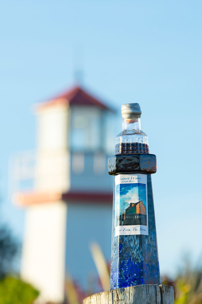 Westport Winery lighthouse bottle
