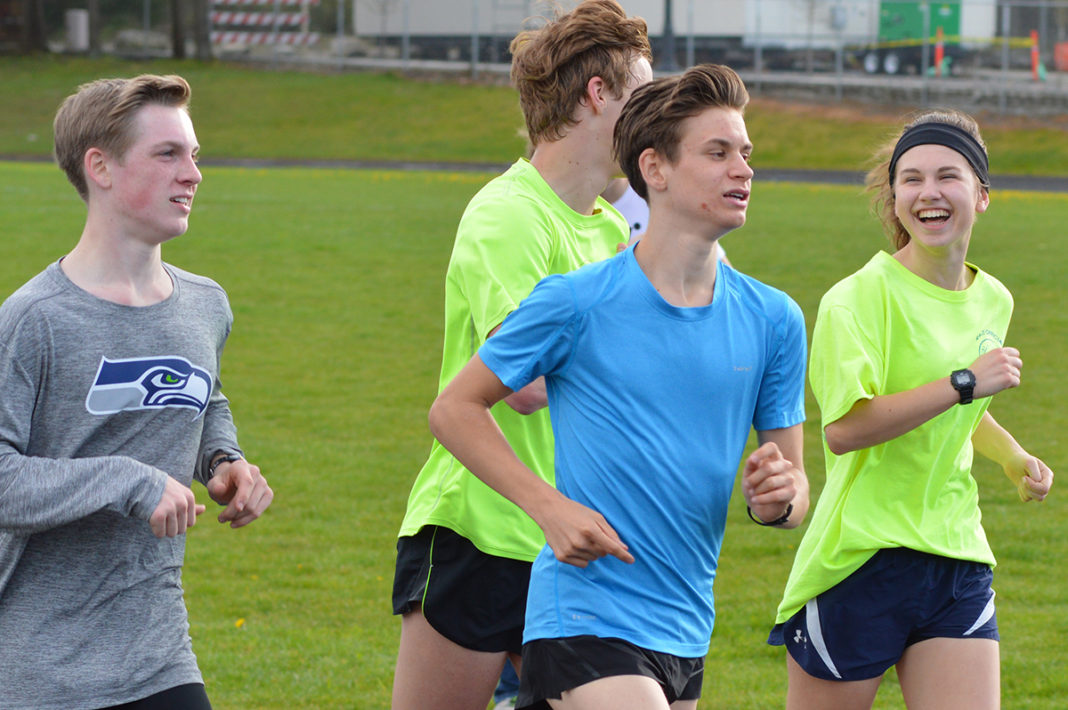 Northwest Christian High School boys track sophomores