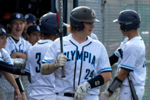 Olympia High School Baseball Derek Weldon  Mason Wambold (No. 24)