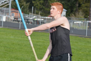 Rainier High School Track 2018 pole vaulting