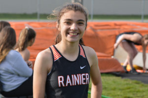 Rainier High School track 2018 Elaina Hansen