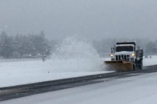 Port of Shelton workers snow Plow