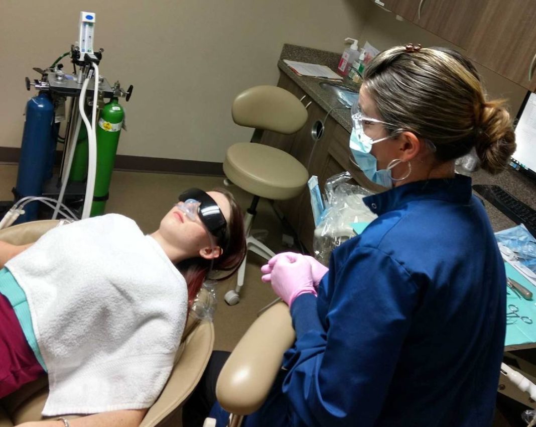 Olympia Smiles Dentistry patient nitrous gas
