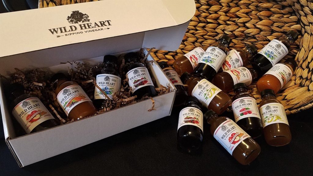 Sandstone Distillery Wild Heart Sipping Vinegars minis on display