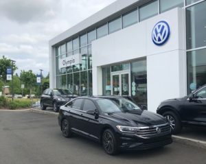 Volkswagen of Olympia outside wide shot with jetta
