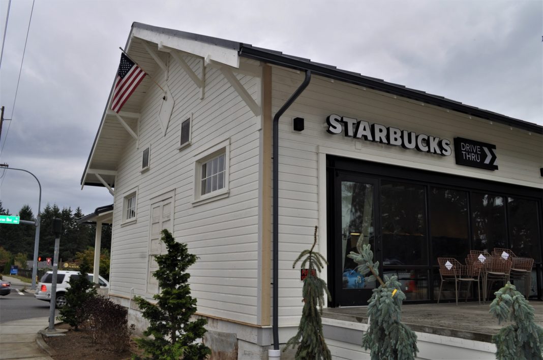 Grange turned Starbucks Tumwater, WA