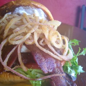 Iron Rabbit Restaurant and Bar New Fall Menu Bacon Bleu Burger