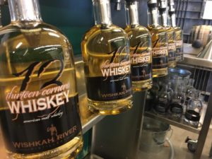 Wishkah River Distillery Bottles of Whiskey in Production