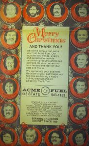 Acme Fuel History Holiday Adv 1986