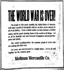 Armistice mottman advertisment