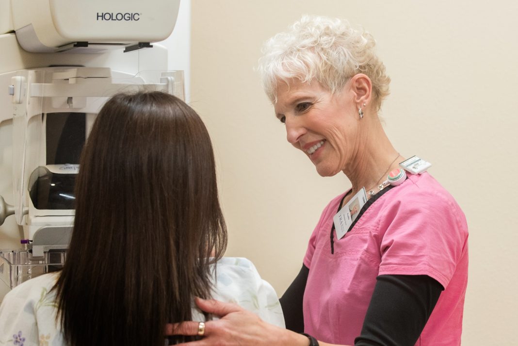 TRA Medical Imaging Olympia Womens Center Kathy Mammography Technician with patient