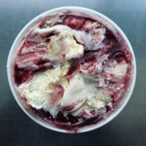 Spuds produce Market Strawberry pound cake ice cream