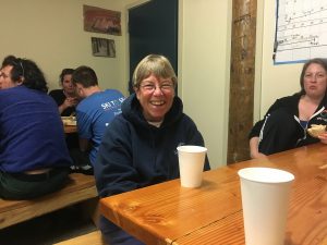 Ski to Sea Volunteer With Coffee