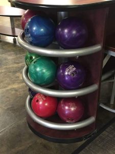 Aztec Lanes Bowling balls