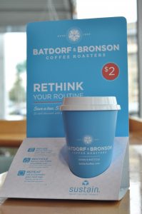 Batdorf and Bronson BlueReusable Cups