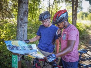 Intercity-Transit-Bicycle-Commuter-Challenge-Pt-2-Boys-Look-at-Map