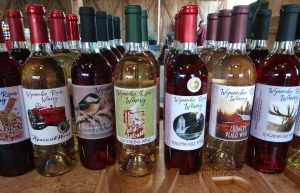 Olympia Farmers Market Wynoochee River Wine Bottles