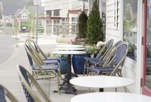 Grays Harbor North Beaches chairs outside of shop seabrook