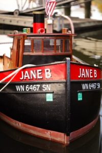 Olympia Harbor Days tug of the Month Jane B bow shot