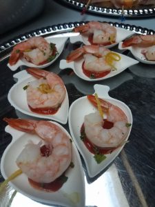 Budd Bay Cafe shrimp at event