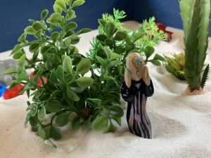 Olympia Therapy Miniatures used for emotion expression in Sandtray Play Therapy