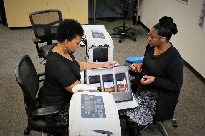 Inspire physical and hand therapy Fiona with patient Inspire physical and hand therapy Fiona with patient