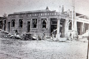 Old Bank under construction about 1906-1907 Tenino