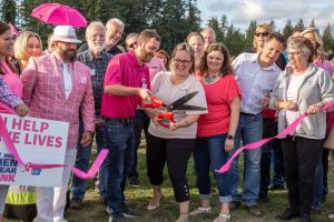 Lacey South Sound Chamber American Cancer Society Real Men Wear Pink ribbon cutting